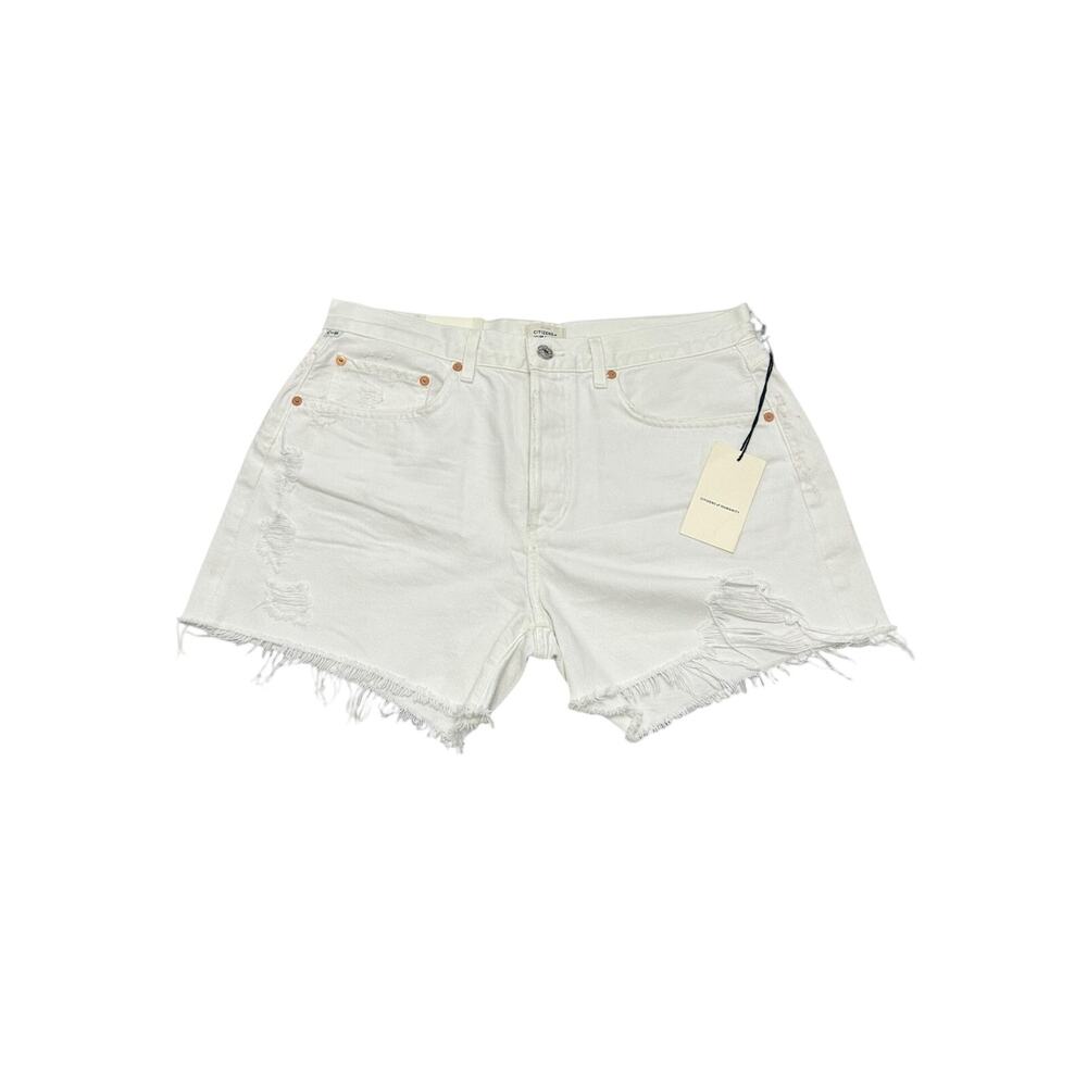 Citizens of Humanity Annabelle White Jean Shorts Distressed NWT Size 30